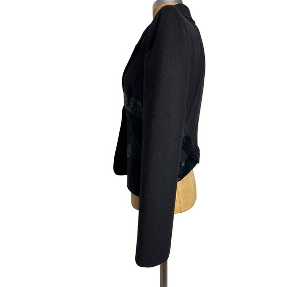 Emporio Armani Authentic Vintage Women's 8 Black Tuxedo Jacket - Picture 5 of 12